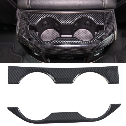 Free Shipping Carbon Style Rear Water Cup Holder Decorative Trim For Dodge Ram 1500 2019-2021