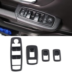 Free Shipping Carbon Style Window Switch Button Lifter Cover Trim For Dodge Ram 1500 2019-2021