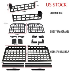 Free Shipping Black Style Storage panel shelf Middle Shelf Kit For Ford Bronco 2021-2023 4 Door