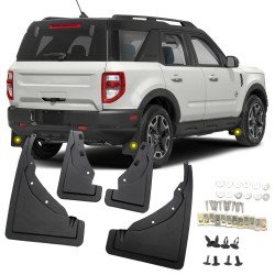 Free Shipping Plastic Mud Flaps Mudguard Fenders 4pcs For Ford Bronco Sport 2021-2022