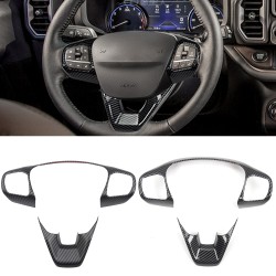 Free Shipping Interior ABS Carbon Style Steering Wheel Cover Trim For Ford Bronco Sport CX430 2021-2022