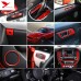 Free Shipping Left Hand Drive! 35pcs red Interior decoration for ford mustang 2015-2019