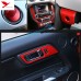 Free Shipping Left Hand Drive! 35pcs red Interior decoration for ford mustang 2015-2019