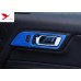 ABS Inner Interior Door Handle Bowl Cover Trim 2pcs For Ford Mustang 2015 - 2019