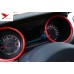 Free Shipping ABS Interior Dashboard Meter Ring Cover Trim 2pcs For Ford Mustang 2015 - 2019