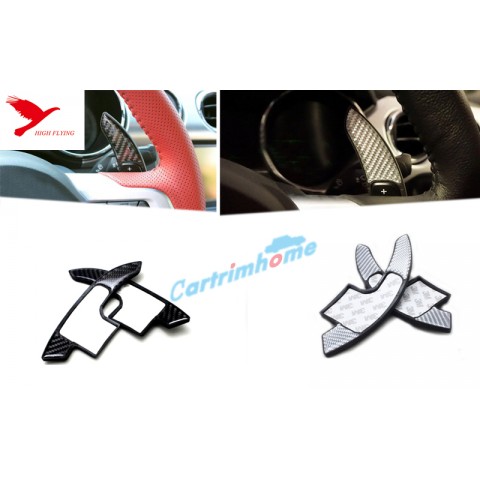 Free Shipping 1 Pair Real carbon fiber DSG Paddle shifters Extensions For Ford Mustang 2015 - 2019