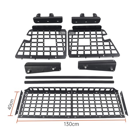 Free Shipping Black Style Storage panel shelf Middle Shelf Kit For Mitsubishi Pajero V93/V97 2015-2019