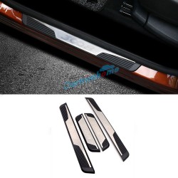 Free Shipping Plastic Outer Door Sill Scuff Plate Cover Trim 4pcs For Peugeot 3008 Access / Active / Allure / GT 2016 2017 2018