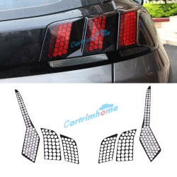 Free Shipping Rear Tail Light Honeycomb Style Stickers Cover Trim For Peugeot 3008 Access / Active / Allure / GT 2016 2017 2018