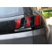 Free Shipping Rear Tail Light Honeycomb Style Stickers Cover Trim For Peugeot 3008 Access / Active / Allure / GT 2016 2017 2018