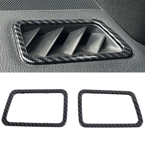 Free Shipping ABS Carbon Style Dashboard Console Upper A/C Air Vent Cover Trim 2pcs For Subaru WRX STi 2015-2021