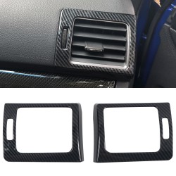 Free Shipping ABS Carbon Style Dashboard Console Side A/C Air Vent Cover Trim 2pcs For Subaru WRX STi 2015-2021