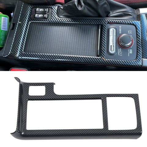 Free Shipping ABS Carbon Style Grain Center Console Gear Shift Boot Frame Cover Trim 1pc For Subaru WRX STI 2015-2021(Not Fit RHD)