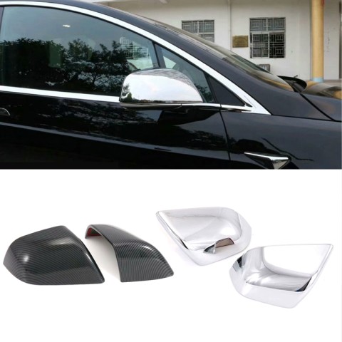 Free Shipping Door Mirror Cap Shell Cover Trim 2pcs For Tesla Model 3 2018-2022