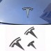 Free Shipping Carbon Style "T" Logo Decal Hood & Steering Wheel & Tailgate For Tesla Model 3 2018-2022