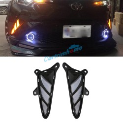 Free shipping Fog Light Daytime Running Light DRL LED Day Light 2Pcs For Toyota C-HR CHR 2016-2019