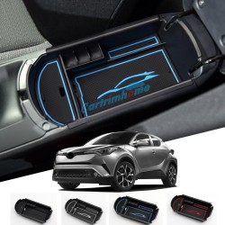 Free Shipping For Toyota C-HR 2016 2017 2018 2019 Interior Black Storage Box Organizer Case