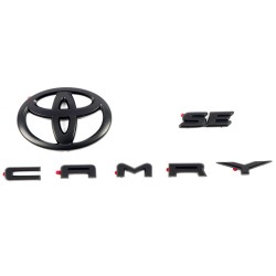 Free Shipping ABS Black Style Emblem Overlay Kit For Toyota Camry 2017-2023