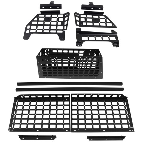 Free Shipping Black Style Storage Side Molle Panel Shelf Hanging Boards / Middle Shelf For Toyota FJ Cruiser 2006-2018