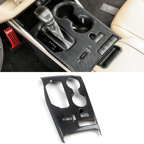 Free Shipping Carbon Style LHD Interior Center Console Gear Shift Cover Trim For Toyota Highlander 2020-2023