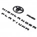 Free Shipping Matte Black Emblem Overlay For Toyota Highlander Platinum AWD 2020-2023