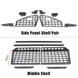 Free Shipping Black Style Storage Molle Panel Shelf Middle Shelf Kit For TOYOTA Highlander 2020-2023