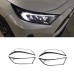 Free Shipping ABS Front Head Light Lamp Cover Trim For Toyota RAV4 2019 2020 2021 2022 2023