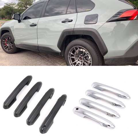 Free Shipping ABS Chrome Door Handle Cover Trim For Toyota RAV4 2019 2020 2021 2022 2023 / Highlander 2020-2023