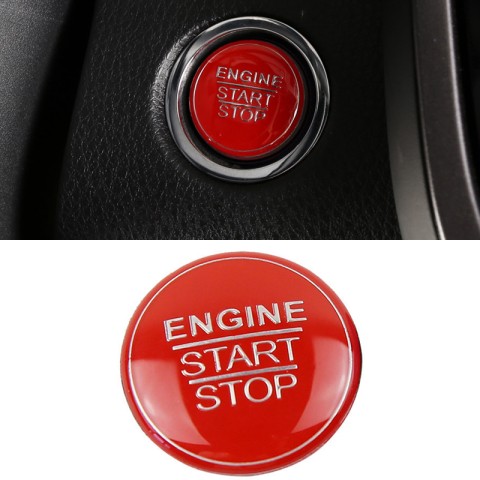 Free Shipping ABS Red Interior Engine Start Button Cover Trim 1pcs For Toyota RAV4 2019 2020 2021 2022 2023