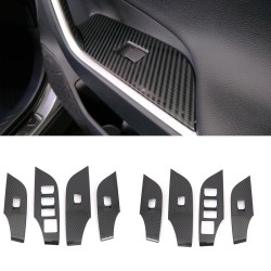 Free Shipping Carbon Style Door Armrest Lift Frame Cover Trim For Toyota RAV4 2019 2020 2021 2022 2023(Not suitable for Rav4 Prime / US model)