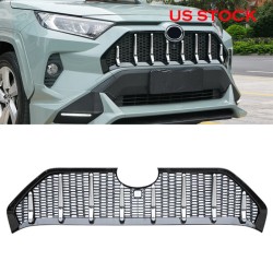 Only ship to US Excludes (Hawaii, Puerto Rico, Guam, Alaska)!!!Free Shipping Maserati Style Front Bumper Grille Cover Trim For Toyota RAV4 2019 2020 2021 2022 2023 without radar