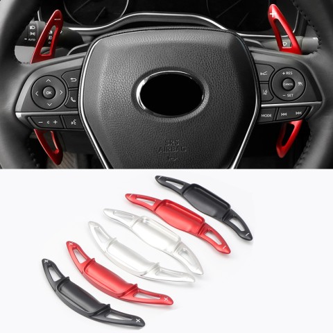 Free Shipping 1Pair DSG Paddle Shifters Extensions For Toyota RAV4 Hybrid 2019 2020 2021 2022 2023