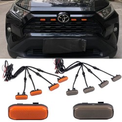 Not suitable for prime & adventure!!!Free Shipping PLUG & PLAY Snap-in installation LED Front Grille DRL Amber Lighting Kit For Toyota RAV4 2019 2020 2021 2022 2023