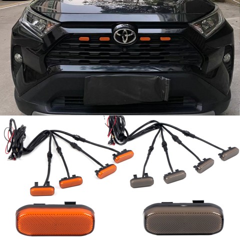 Not suitable for prime & adventure!!!Free Shipping PLUG & PLAY Snap-in installation LED Front Grille DRL Amber Lighting Kit For Toyota RAV4 2019 2020 2021 2022 2023