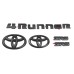 Free Shipping ABS Black Style Emblem Overlay Kit For Toyota 4Runner 2010-2023