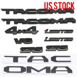 Free Shipping ABS Matt Blackout Emblem Overlay Kit For Toyota Tacoma 2016-2023